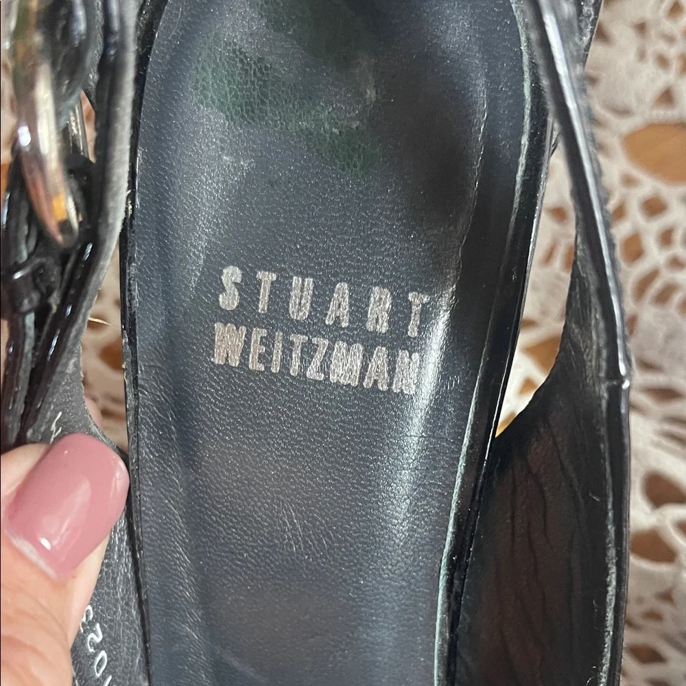 Stuart Weitzman Black Patent Leather Heels - Picture 2 of 8